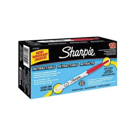 Sharpie Markers, Retractable, Ultra Fine, Red PK SAN1735791